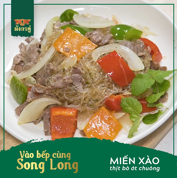 CÁCH NẤU MIẾN XÀO THỊT BÒ ỚT CHUÔNG