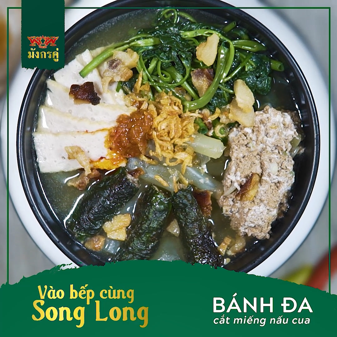 CÁCH LÀM BÁNH ĐA CẮT MIẾNG NẤU CUA