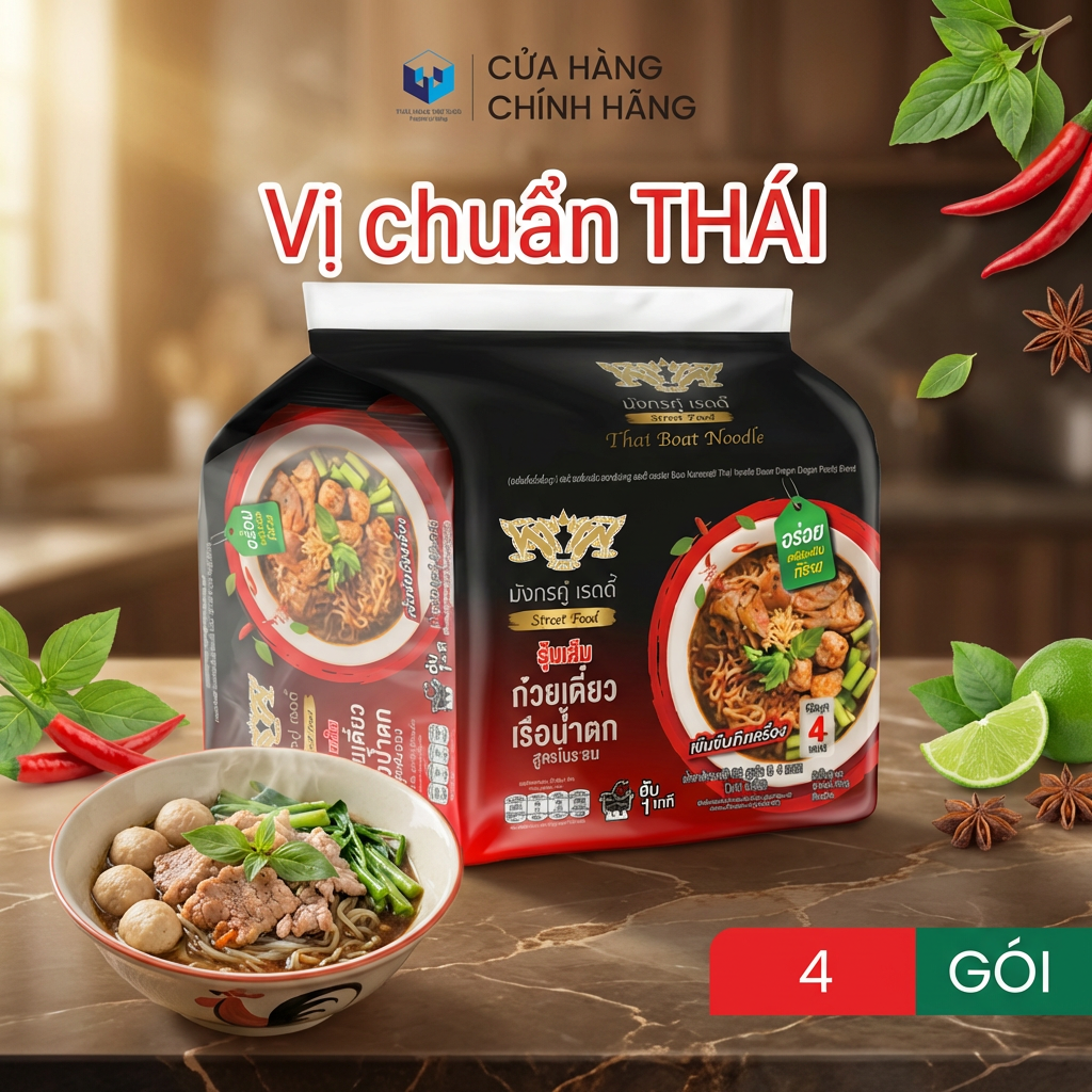 Miến Song Long Nấu 1 phút - Vị Mì Thuyền Thái (Gói)